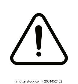 attention warning icon isolated on white background