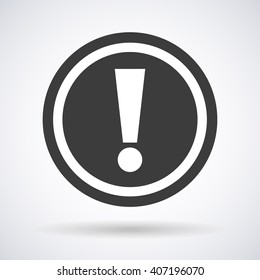 attention warning icon on  a white background, vector illustration