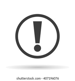 attention warning icon  on a white background, vector illustration
