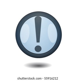 attention warning sign exclamation mark on white background