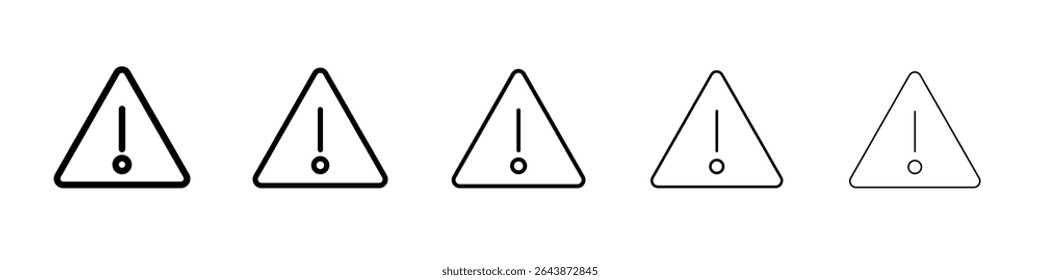 Achtung Warnzeichen Symbol schwarz-weißes Vektorzeichen