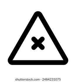 Atención Diseño de icono de signo de advertencia en estilo relleno y contorno