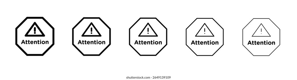 Attention Warning sign icon simple illustration logo art