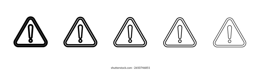 Icono de signo de advertencia Vector de contorno o ilustración