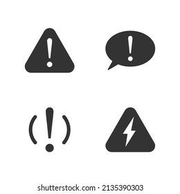 Atención, conjunto de iconos del vector de signo de advertencia