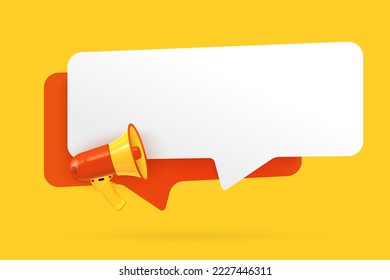 Aufmerksamkeitsweb-Banner-Muster. Wichtiger Werbe-Aufkleber für Nachrichten. Megaphone-Sprechblase-Etikettendesign mit Kopienraum für Text-Vektorgrafik
