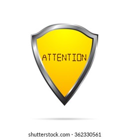 Attention web icon. Vector illustration.