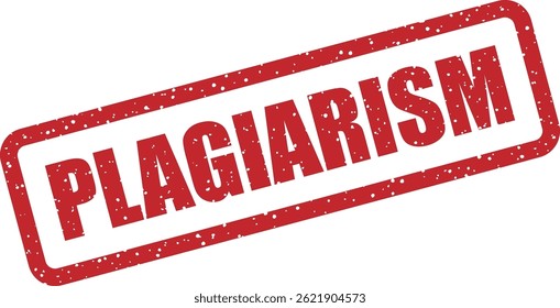 Attention-grabbing "PLAGIARISM" vector stamp, ideal for academic, editorial, or copyright-related content
