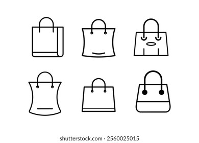 Attention-Grabbing Shopping Bag Vector Icons for Local Businesses, shopping bag, isolated icons, online shopping, fashion bag, bag illustration, shopping logo, marketing icons, fashion, modern icons