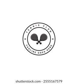 Attention-grabbing Tennis Club Logo Design vector template