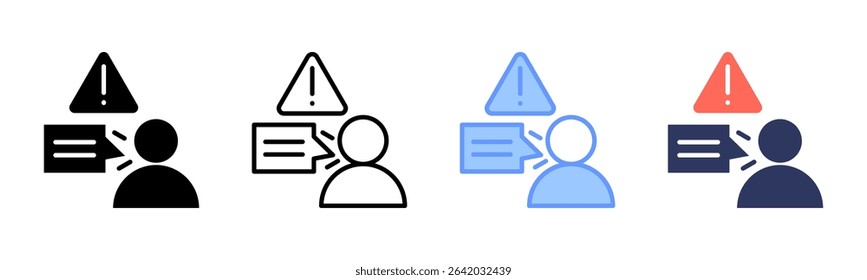 Attentiveness icon sheet multiple style collection