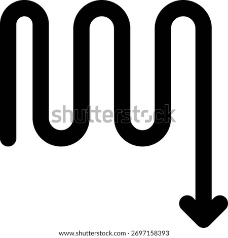Attenuation, Signal Lost, Signal Drop Outline Icon