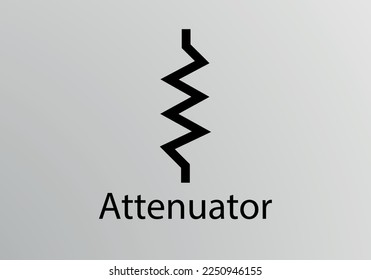 Attenuator Engineering Symbol, Vector symbol design. Engineering Symbols.