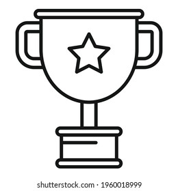 Attestation cup icon. Outline Attestation cup vector icon for web design isolated on white background