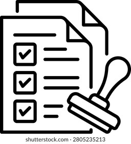 Attestation Icon, Element For Design