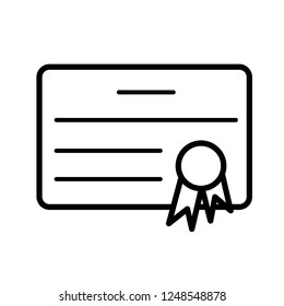 Attestation icon. Attestation symbol. Flat design. Stock - Vector illustration