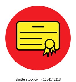 Attestation icon. Attestation symbol. Flat design.