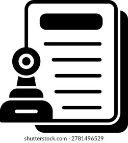 Attestation Line Fill Style Icon