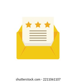 Attestation mail icon. Flat illustration of Attestation mail vector icon isolated on white background