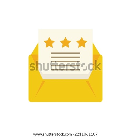 Attestation mail icon. Flat illustration of Attestation mail vector icon isolated on white background
