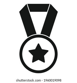 Attestation medal icon. Simple illustration of Attestation medal vector icon for web design isolated on white background