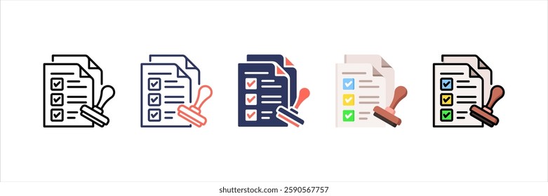 Attestation Multi Style Icon Set