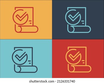 Attestation Paper Logo Template, Simple Flat Icon Of document,legal,certificate