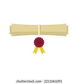 Attestation roll icon. Flat illustration of Attestation roll vector icon isolated on white background