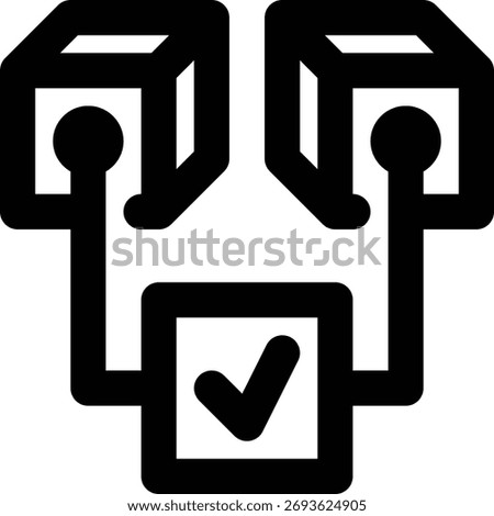 Attestation, Validator, Validation Outline Icon