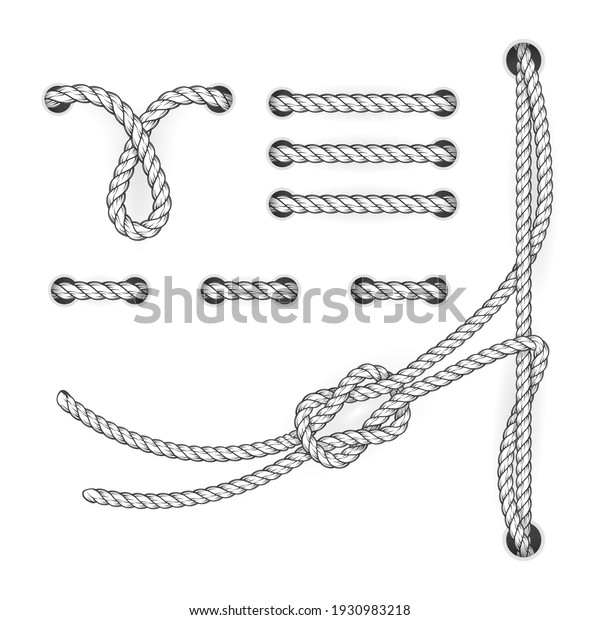 文書ロープの縫い目とループ ファイルの綴じ込み ロープの留め具 ベクター画像 のベクター画像素材 ロイヤリティフリー