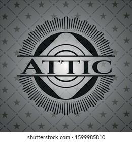 Attic dark badge. Vector Illustration.