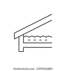 Attic floor insulation line icon