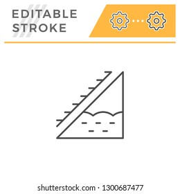 Attic insulation line icon
