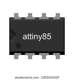 ATtiny85 vector illustration for electronics projects - download in EPS format