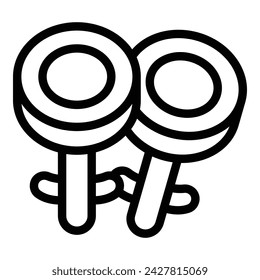 Attire accessories icon outline vector. Fastening cufflinks. Sleeve fastener buttons