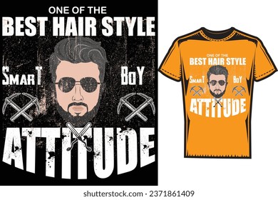 Attitude black t shirt design