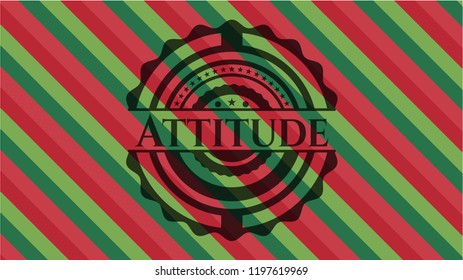 Attitude christmas badge background.