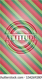 Attitude christmas badge background.