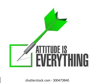 attitude is everything approve check sign concept illustration design icon
