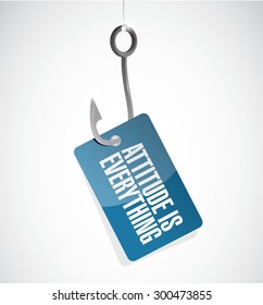 attitude is everything hook sign concept illustration design icon
