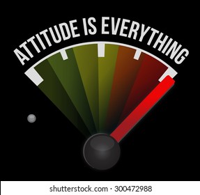 attitude is everything marker sign concept illustration design