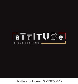 Atitude é tudo tipografia t-shirt vetor e design de vestuário, motivacional, impressão, cartaz e etc. design na moda.