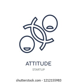 Attitude icon. Attitude linear symbol design from Startup collection. Simple outline element vector illustration on white background.