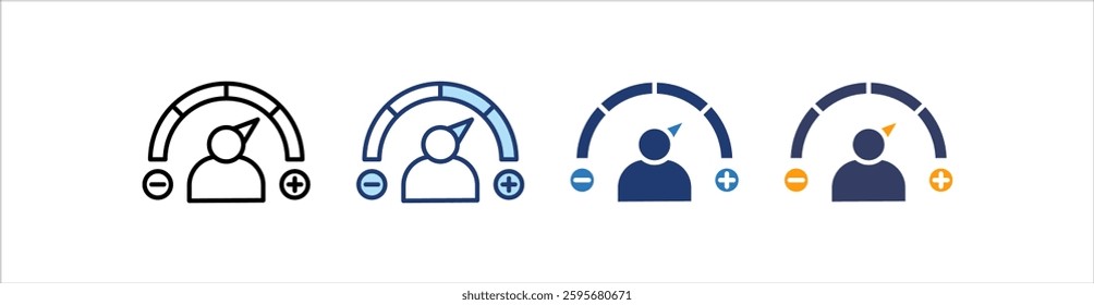 Attitude Icon Set Multiple Style Collection