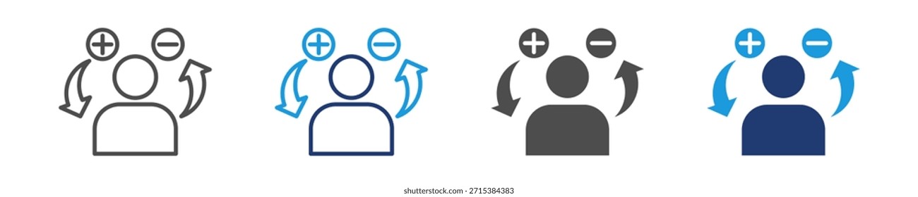 Attitüden-Symbol für mehrere Stile
