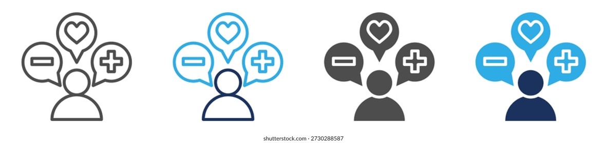 attitude icon sheet with multi concept
