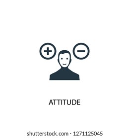 attitude icon. Simple element illustration. attitude concept symbol design. Can be used for web and mobile.