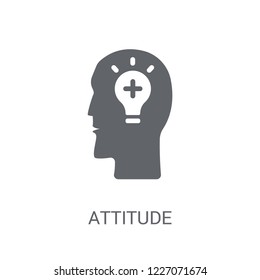 Attitude icon. Trendy Attitude logo concept on white background from Startup Strategy and Success collection. Suitable for use on web apps, mobile apps and print media.