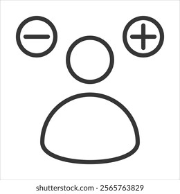 Attitude Icon Vector Illustration Outline Style