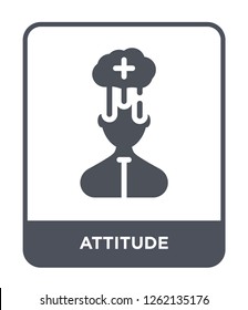 attitude icon vector on white background, attitude trendy filled icons from Startup stategy and success collection, attitude simple element illustration